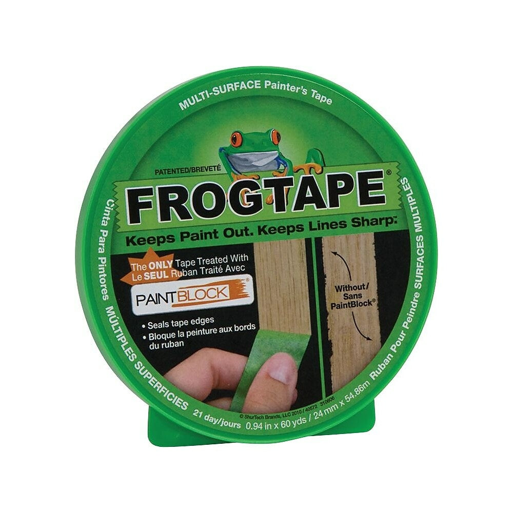 Ruban de peintre multi-surfaces FrogTape, 0,94" x 60 yd, vert
