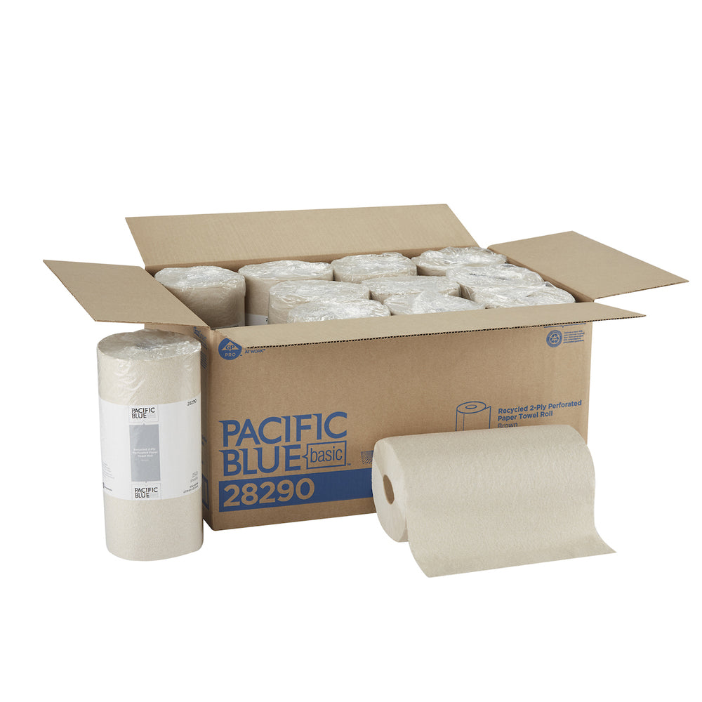 Essuie-tout en papier recyclé 2 épaisseurs Georgia-Pacific Pacific Blue Basic - Paquet de 12