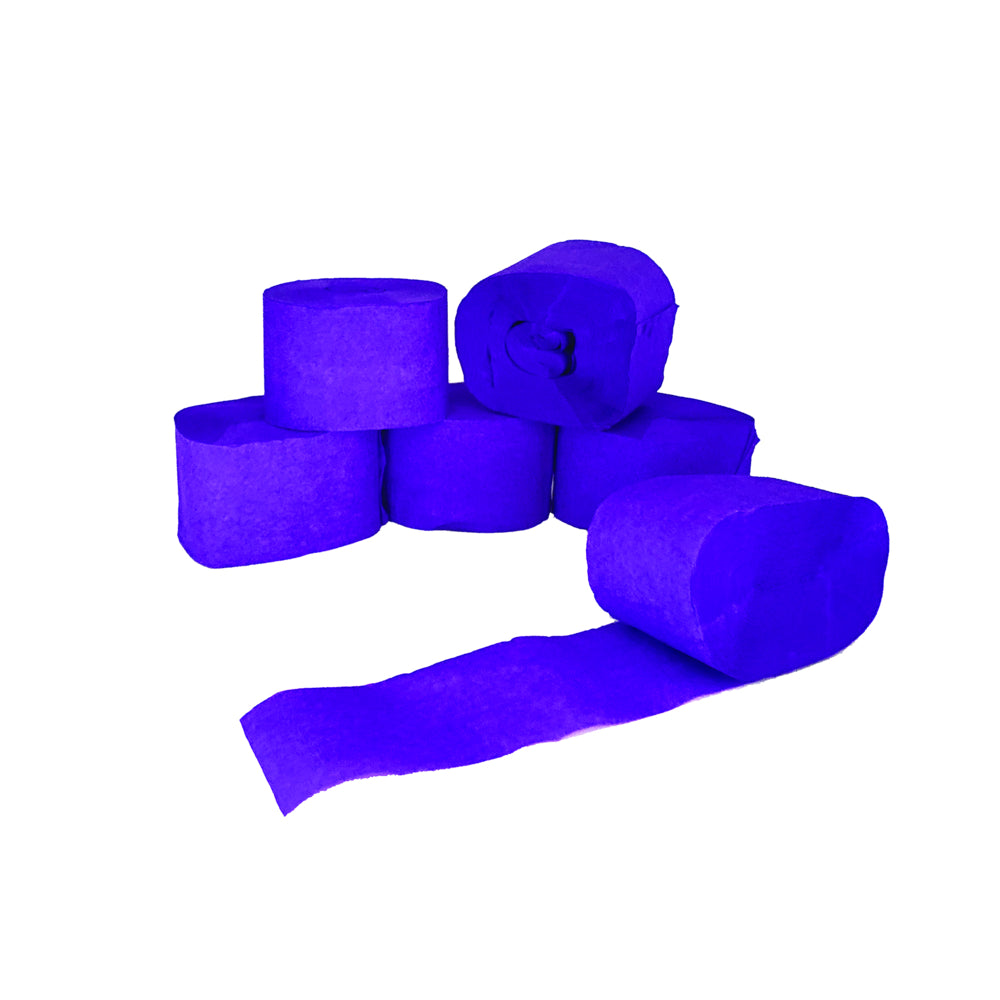 DBLG Artworks Crepe Streamers - 4.5 cm x 25 m - Purple - 6 Rolls/Pack