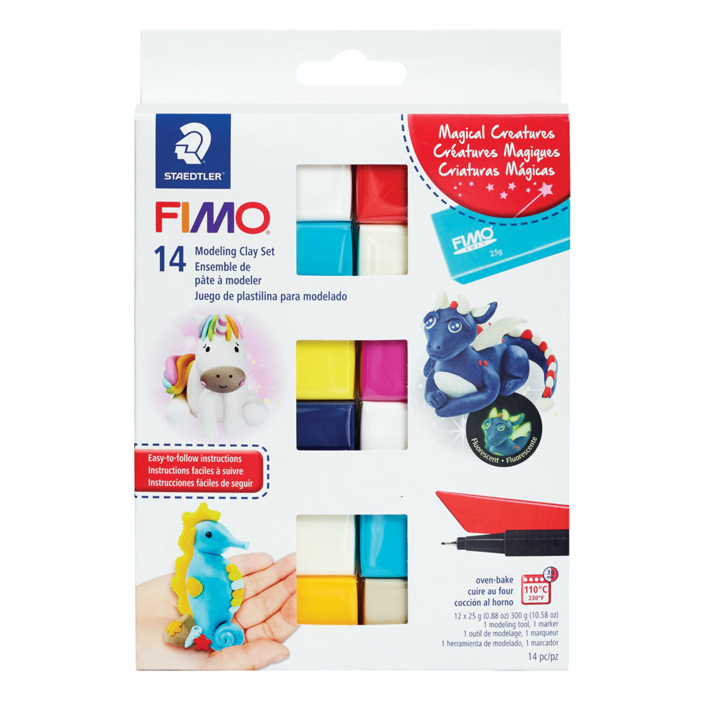 Staedtler FIMO Magical Creatures Modeling Clay Set - Assorted - 14 Pack