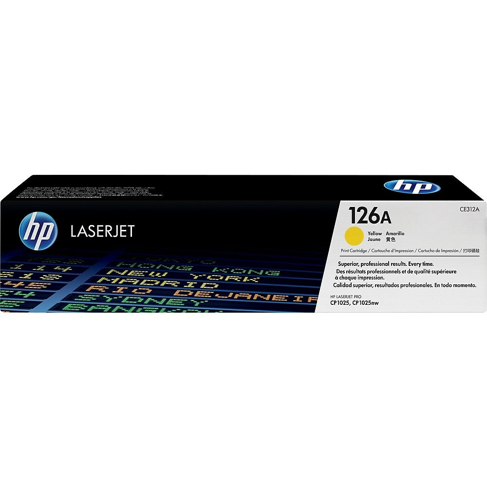 Cartouche de toner LaserJet jaune d'origine HP 126A (CE312A)