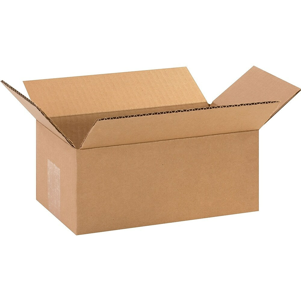 Boîte d'expédition en carton ondulé Staples - 25,4 cm (L) x 15,2 cm (l) x 10,2 cm (H) - Kraft - Paquet de 25