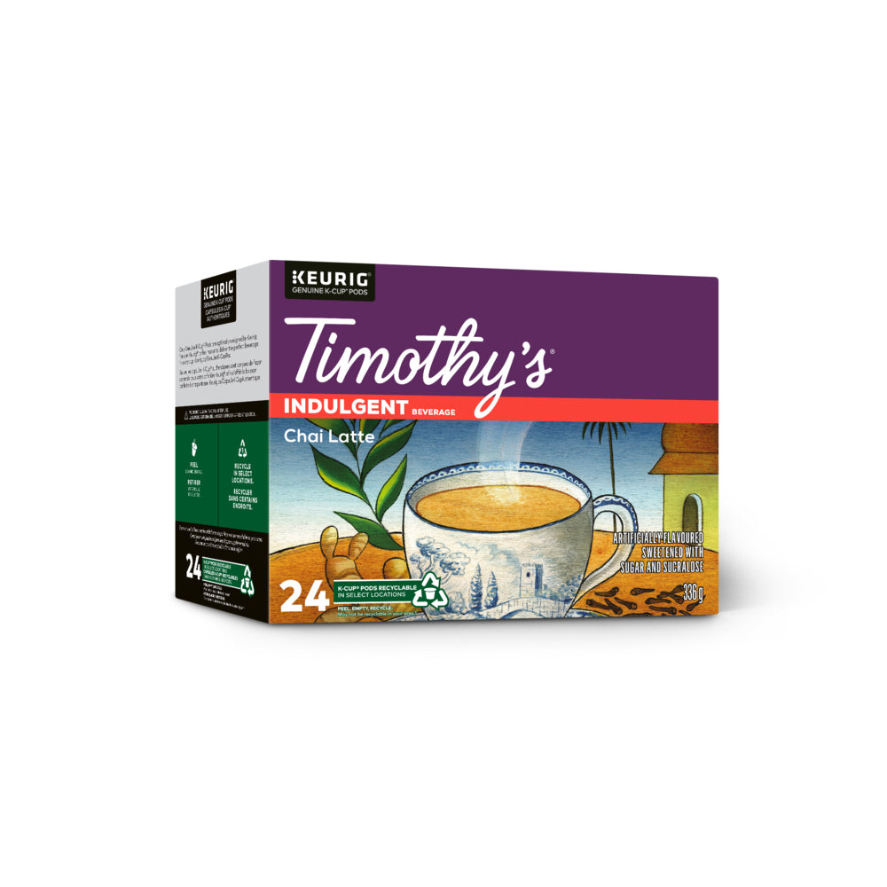 Timothy's Chai Latte K-Cup Pods - 24 Pack