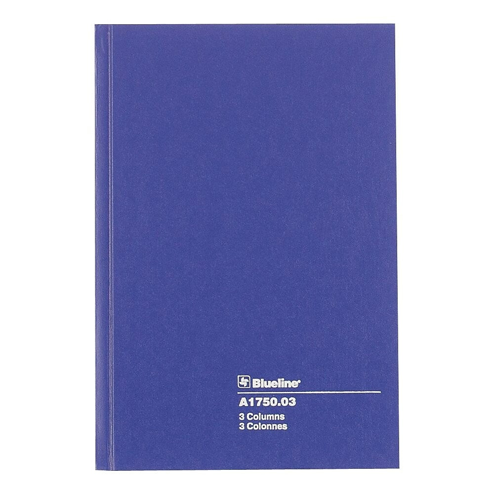 Livre de comptes Blueline, 3 colonnes, 100 pages, 8 - 1/4" x 5 - 5/8"