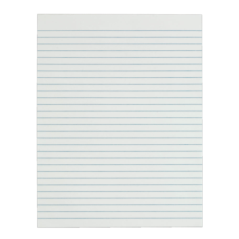 Bloc-notes gommé Staples, papier ligné, format lettre, blanc, paquet de 12