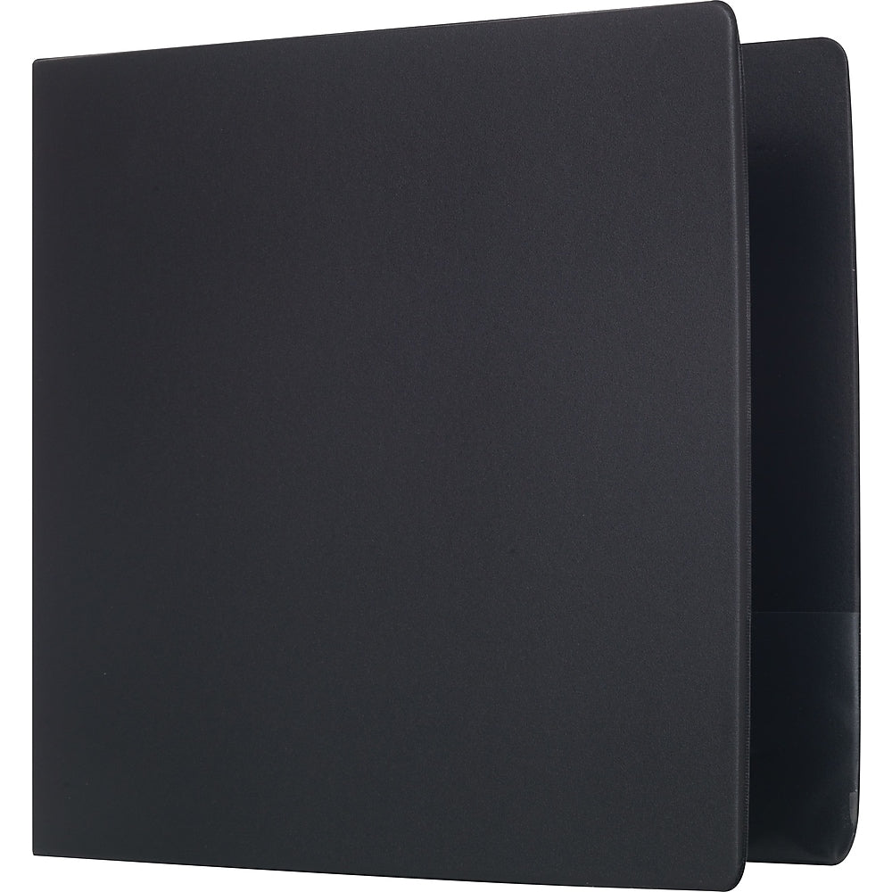 Staples Standard Binder with Label Holder and D Rings - 3" - Black