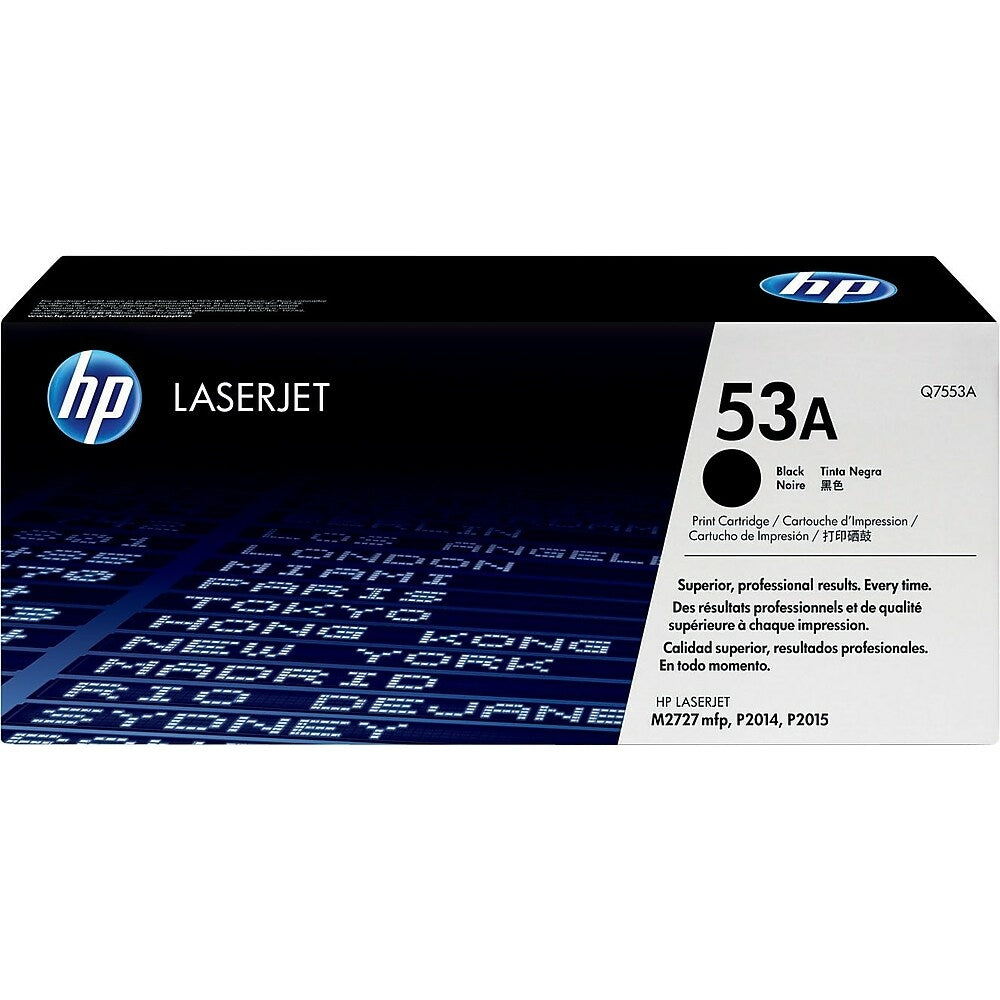 Cartouche de toner noir d'origine HP 53A (Q7553A) LaserJet