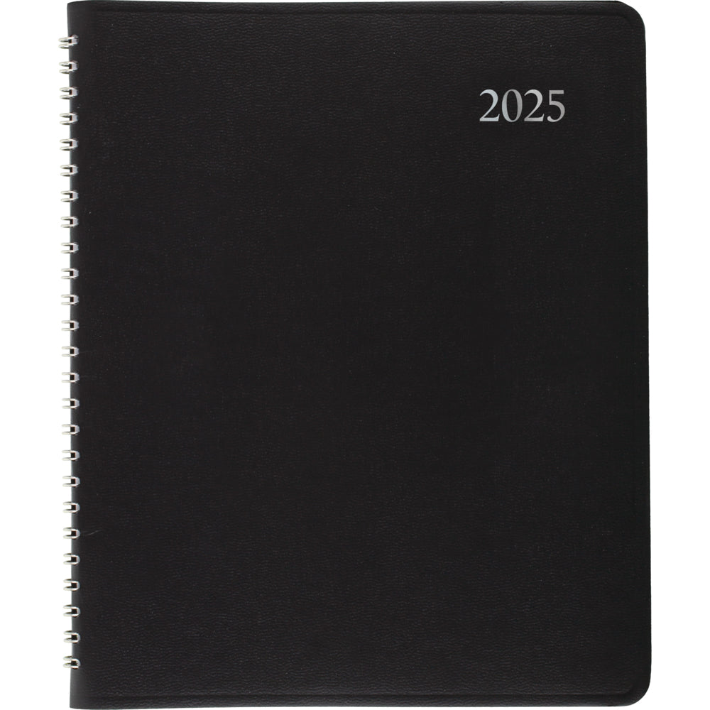 Staples 2025 Monthly Planner - 8-3/4" H x 6-7/8" W - Black - Bilingual