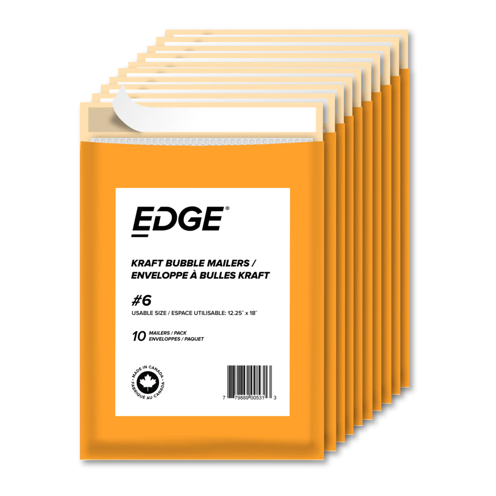Enveloppes à bulles SPC EDGE n° 6 Kraft - 31,8 cm (L) x 48,3 cm (l) - Paquet de 10