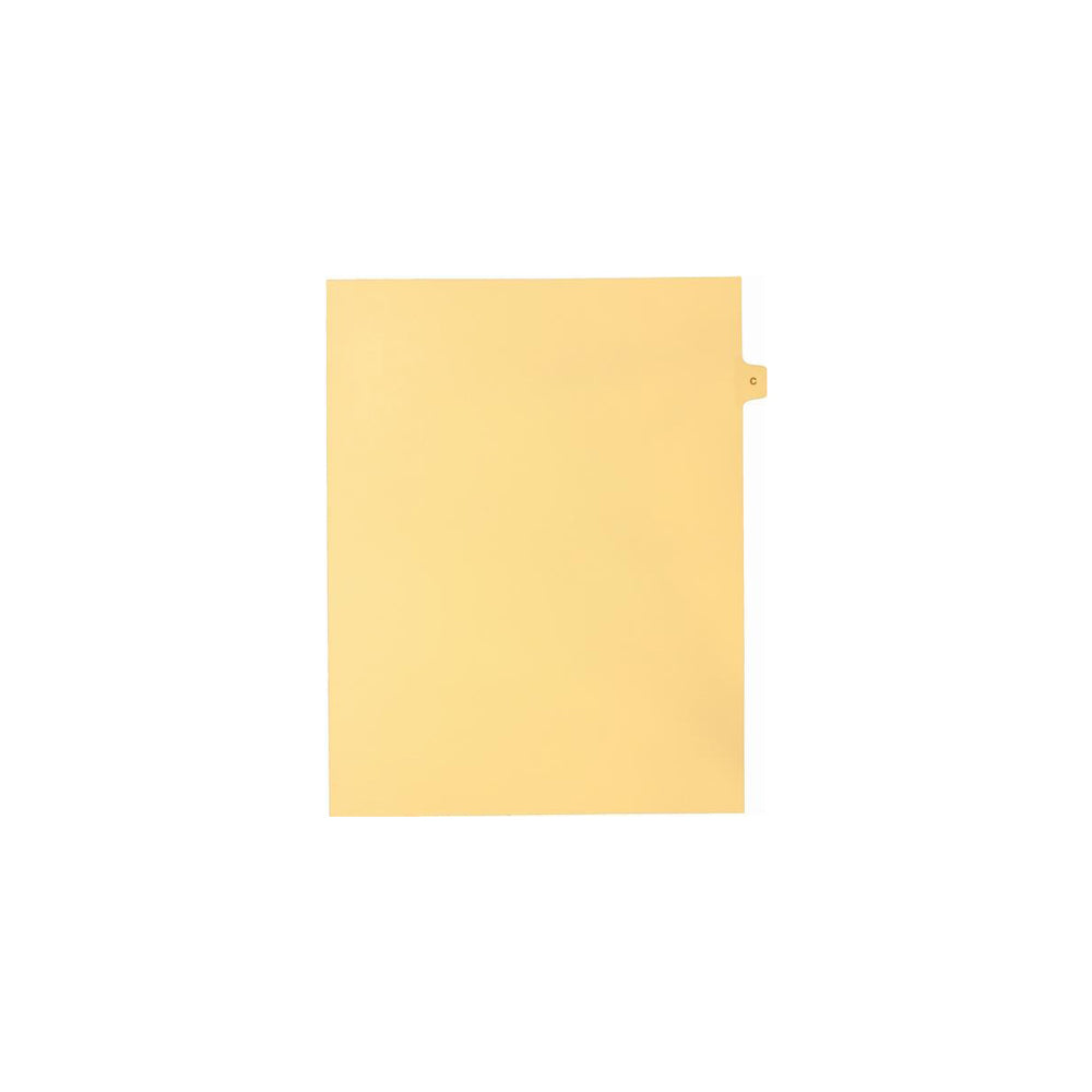 Onglets Sterling Alpha Singles, lettre C, chamois, format lettre, coupe 1/15e, paquet de 25