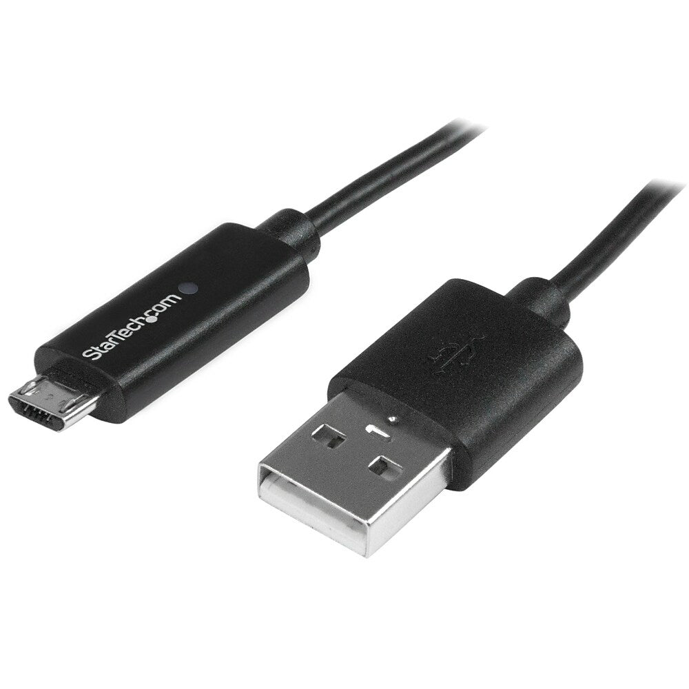 StarTech Micro-USB Cable with LED Charging Light - M/M - 3'