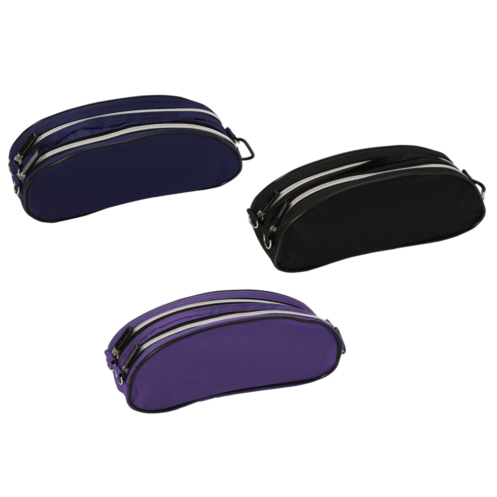 Trousse oblongue en nylon à double fermeture éclair Staples - Couleurs assorties