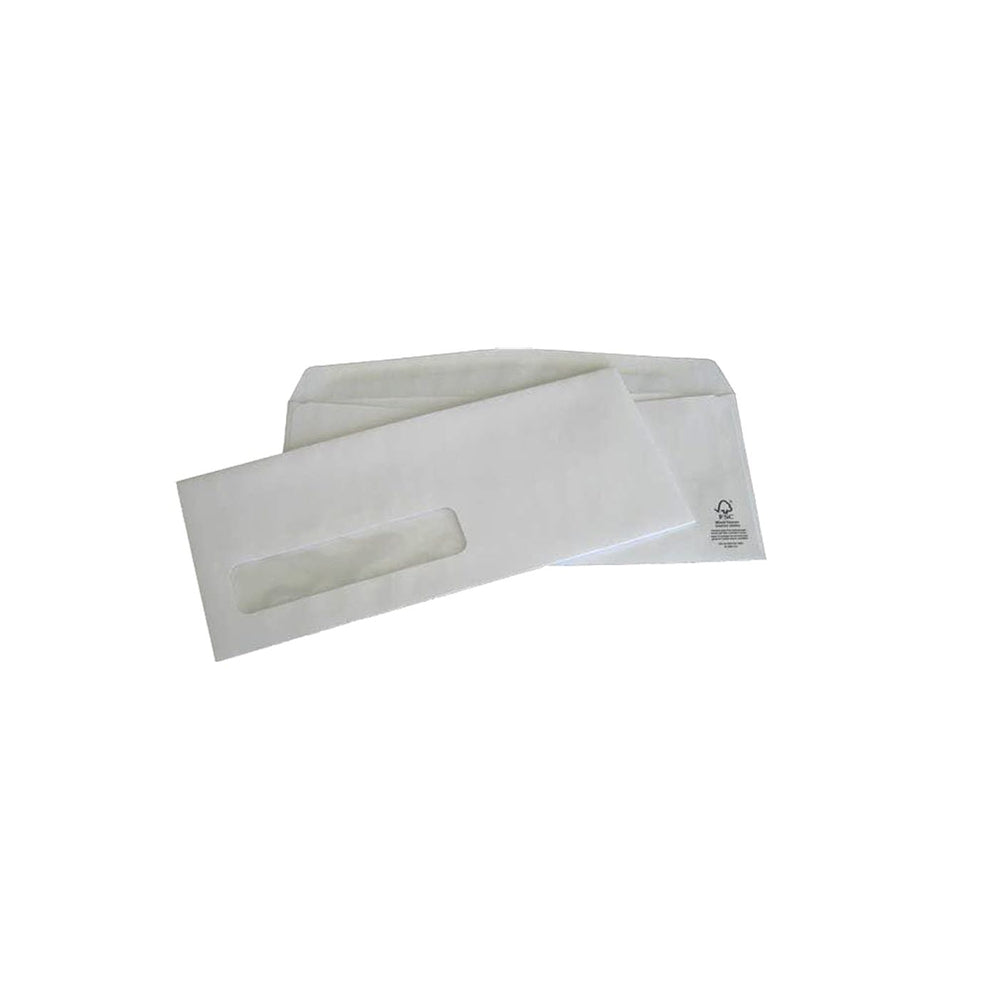 Enveloppes Supremex à ouverture facile avec fenêtre – n° 10 – 24 lb – 4 1/8 po x 9 1/2 po – Blanc – Paquet de 500