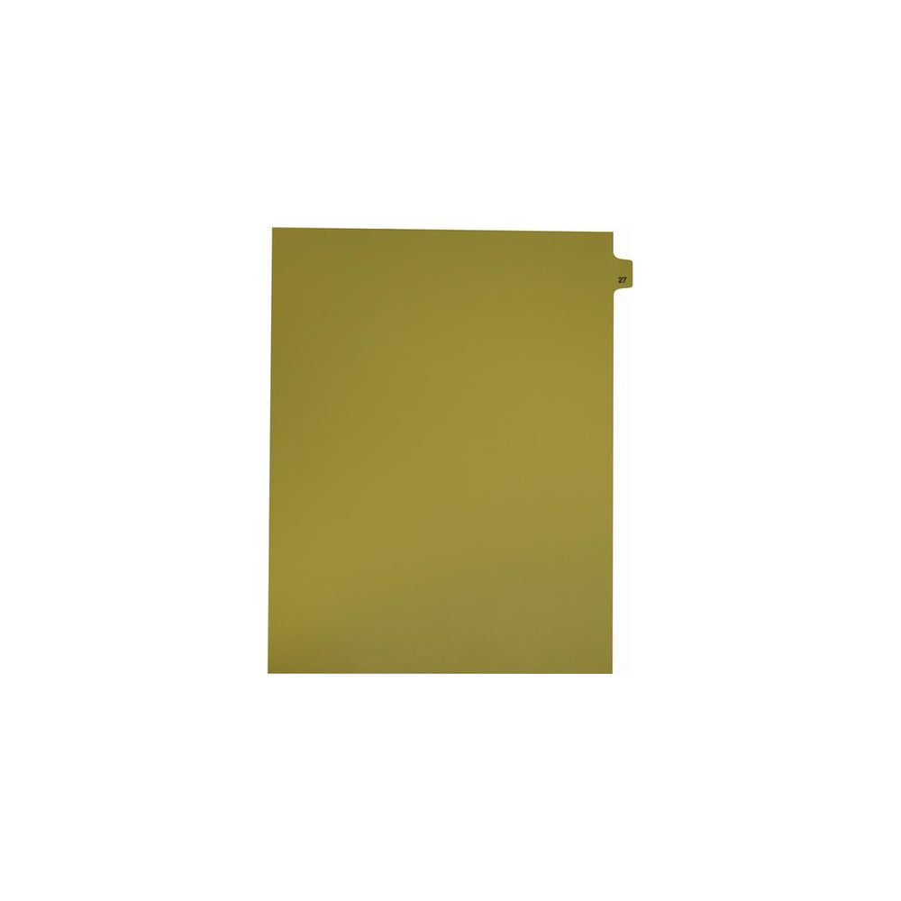 Onglets numériques Sterling, n° 27, chamois, format lettre, coupe 1/25e, paquet de 25 (30714027)