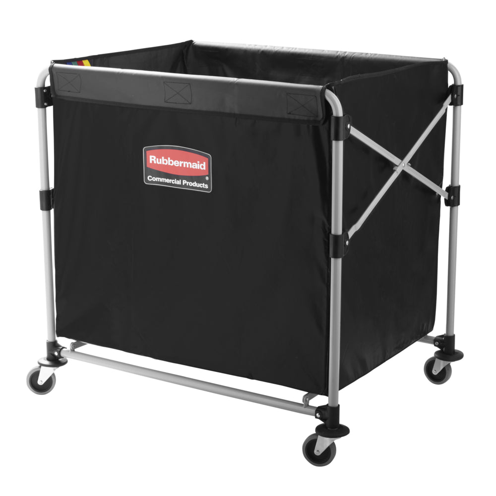 Chariot pliable Rubbermaid - 8 boisseaux - Jet unique - Noir