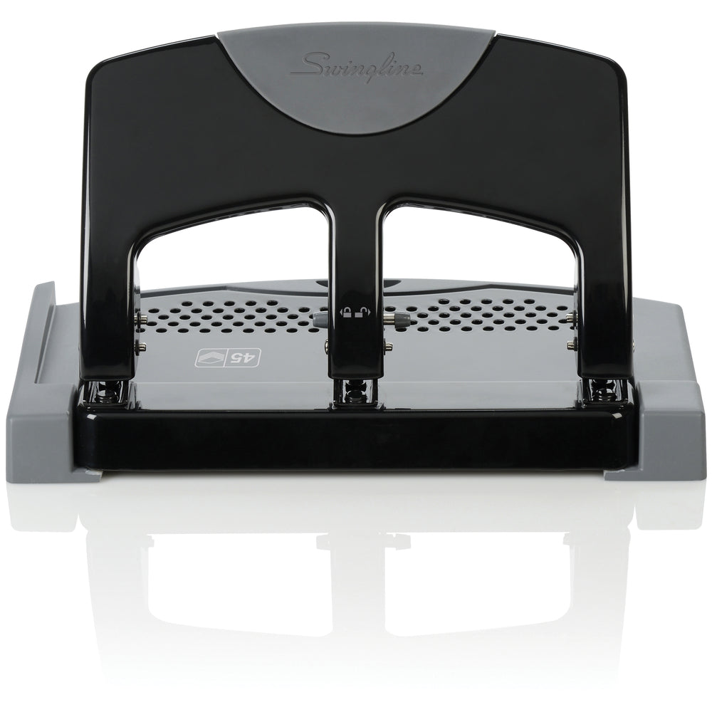 Perforatrice 3 trous Swingline SmartTouch Low Force - Capacité de 45 feuilles - Trou de 9/32 po - Noir