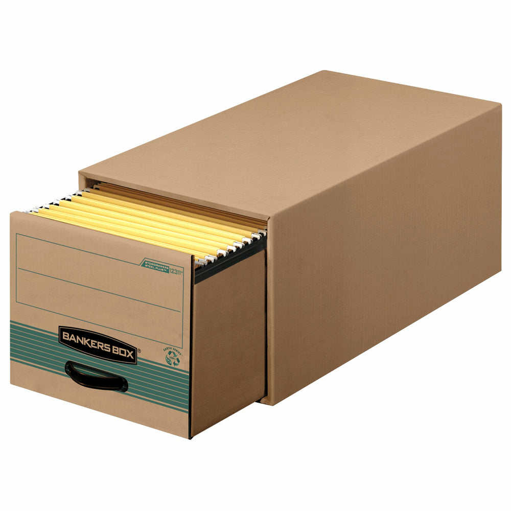 Fellowes Bankers Box - Earth Series Recycled Drawers - Legal Size - Kraft/Green