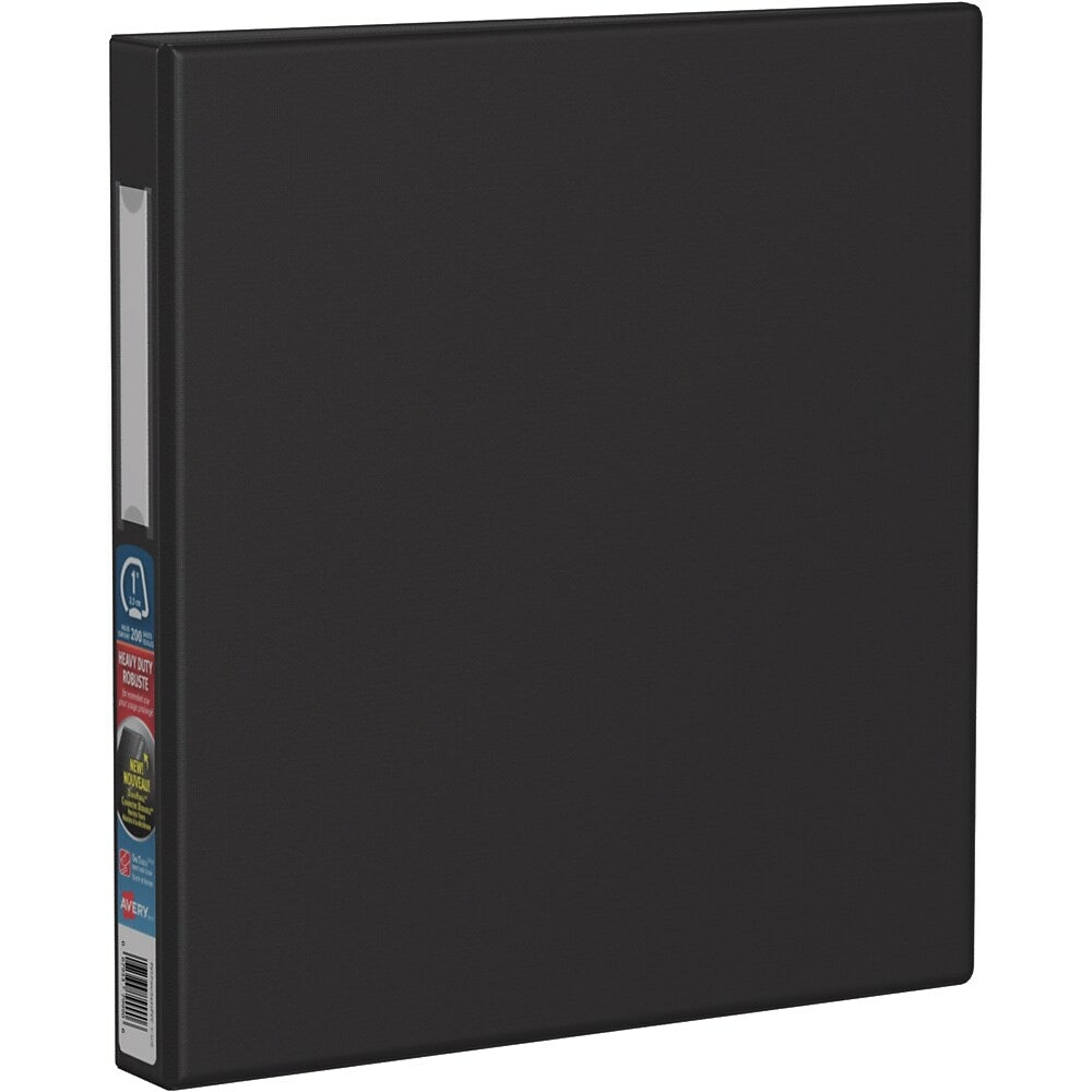 Classeur robuste Avery, anneaux en D verrouillables One Touch, 2,5 cm, noir (79990)