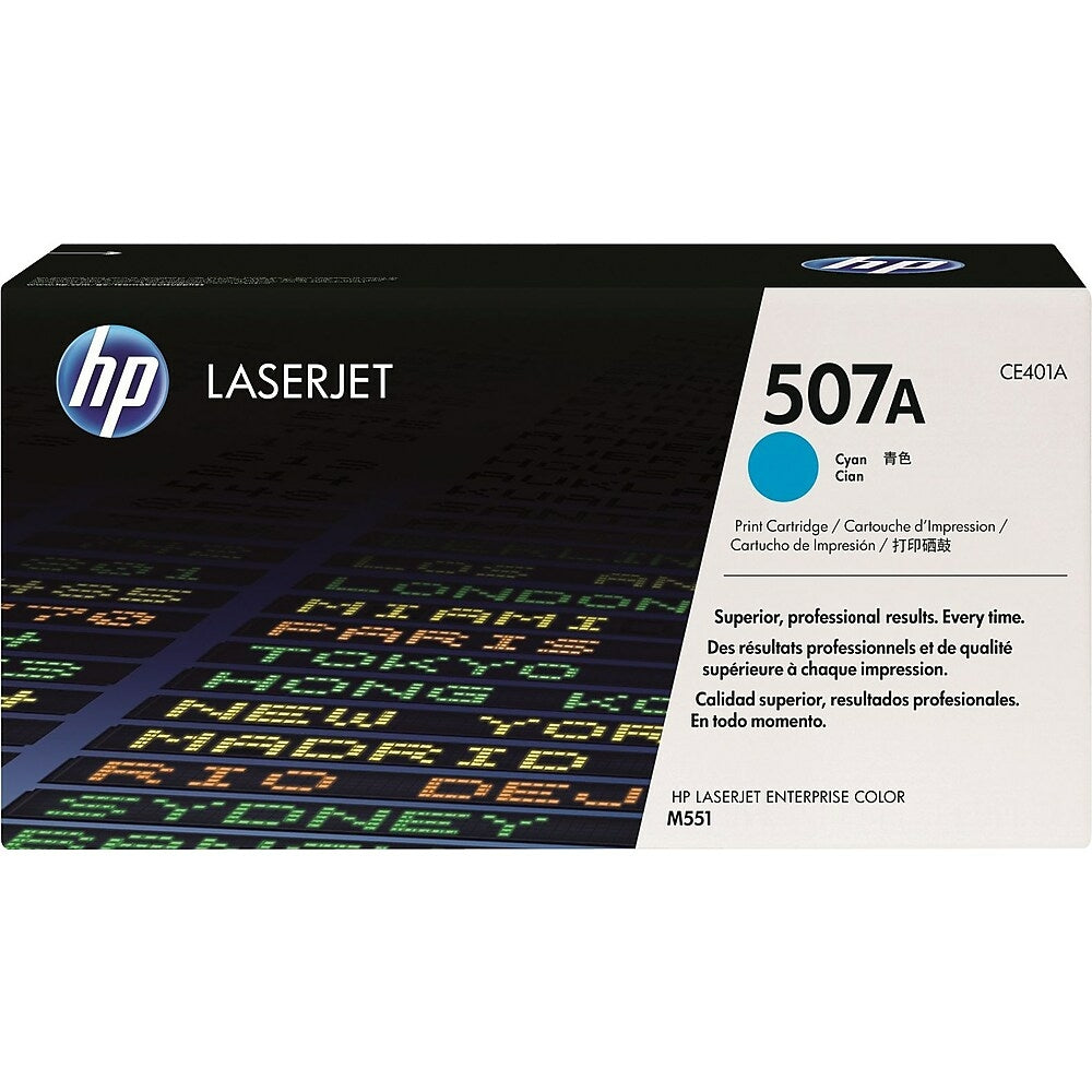 Cartouche de toner cyan HP 507A (CE401A) LaserJet d'origine