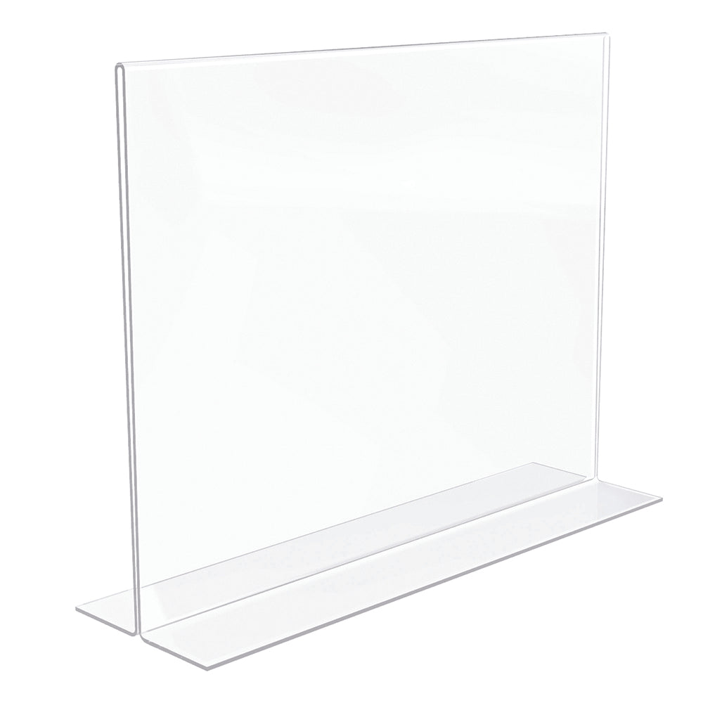 Deflecto Classic Image Double Sided Sign Holder - Landscape - 11"W x 8 1/2"H - Clear