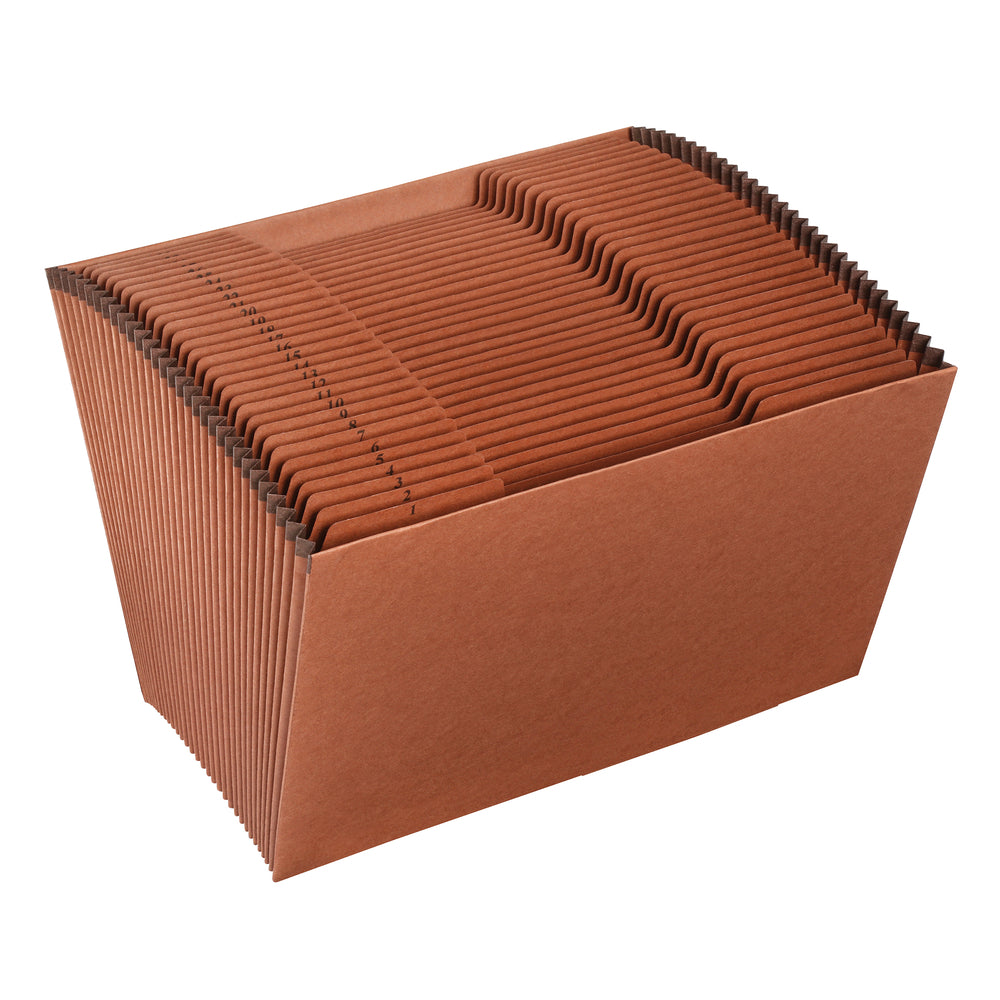 Classeur extensible Pendaflex, format légal, 1 à 31, fibre rouge, ouvert