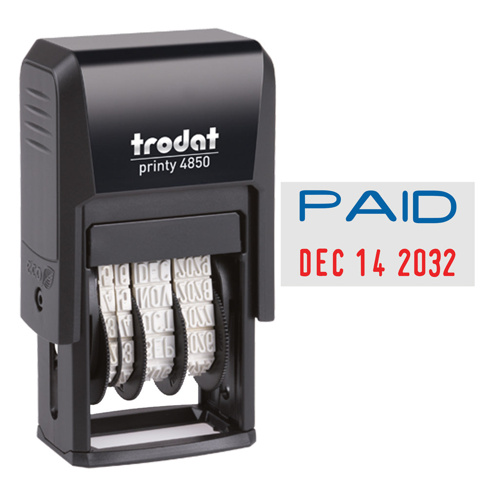 Trodat 4850 Mini Text Dater - "Paid"
