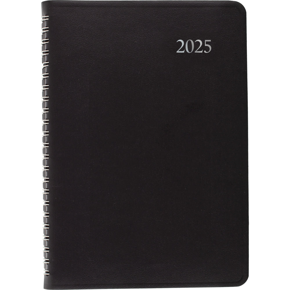Staples 2025 Weekly/Monthly Planner - 8" H x 4-7/8" W - Black - Bilingual