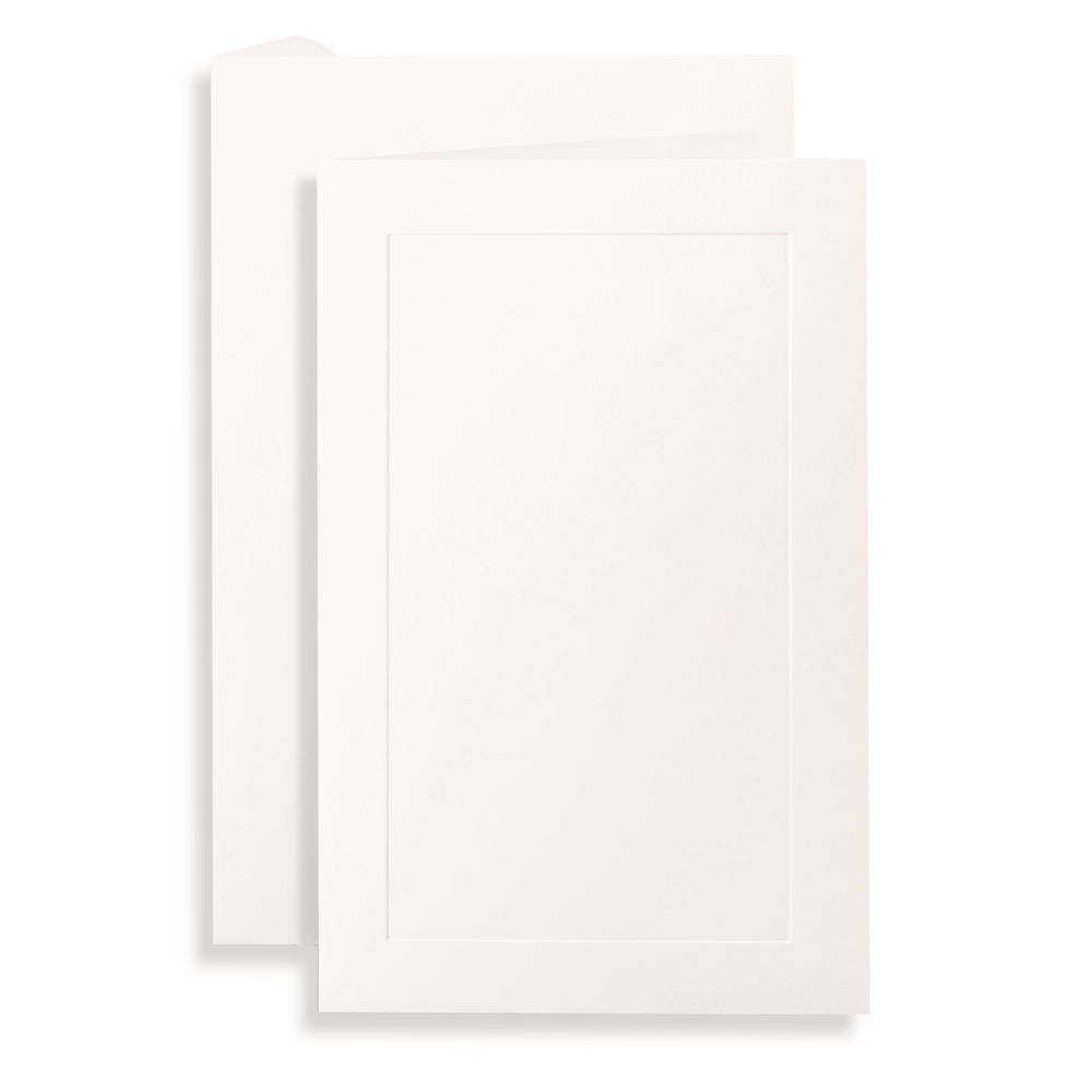 St. James Overtures Traditional Embossed Invitations with Envelopes - Folds to 5 1/2"x 8 1/2" - White - 40 Pack