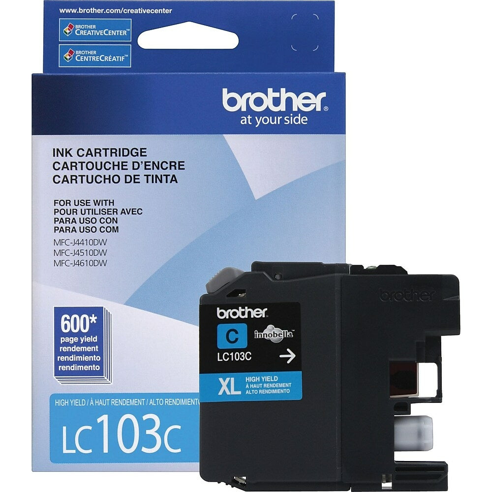Cartouche d'encre cyan Brother LC103, haut rendement (LC103CS)