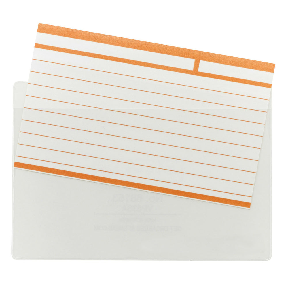 Smead Self-Adhesive Poly Pockets - 5" x 3" - Clear - 100 Pack