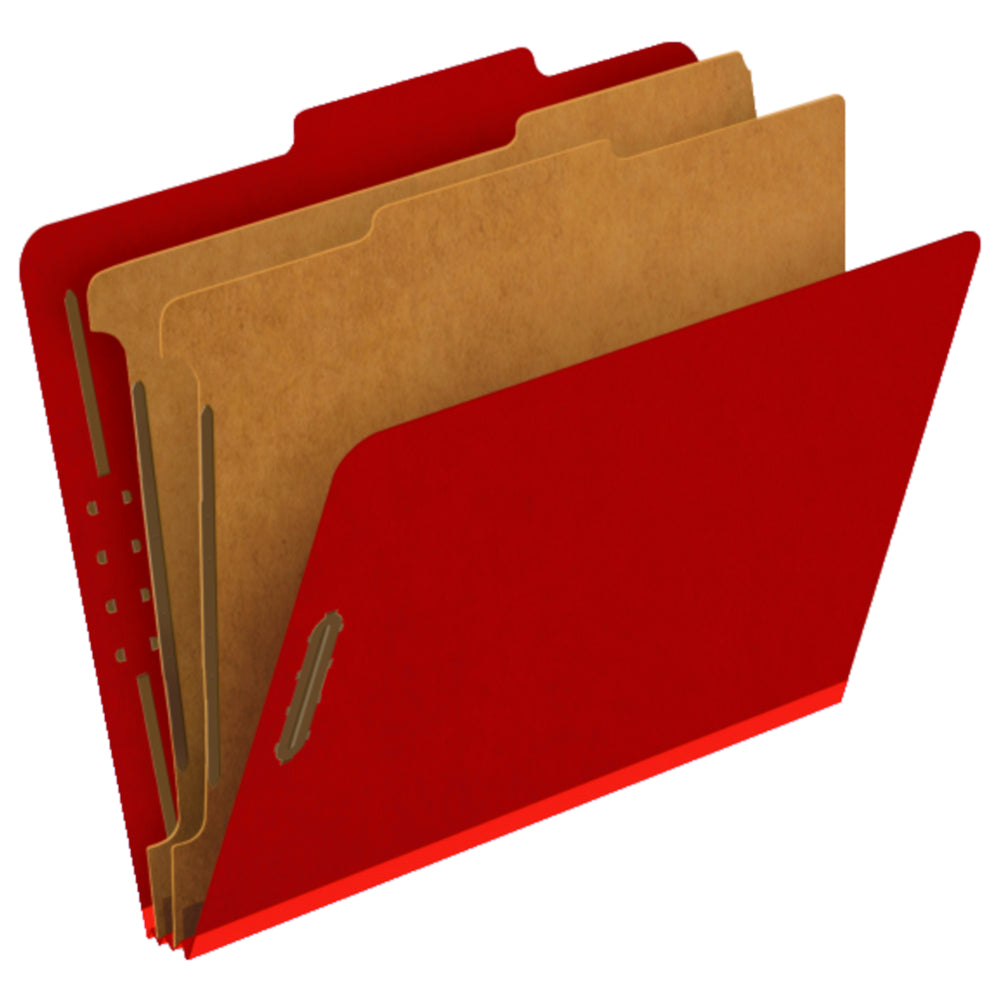Chemises de classement Pendaflex à 2 compartiments - Attaches 2" - Format lettre - Rouge vif