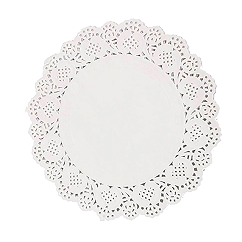 Napperons ronds DBLG Imports - Blanc - 4" - Paquet de 100