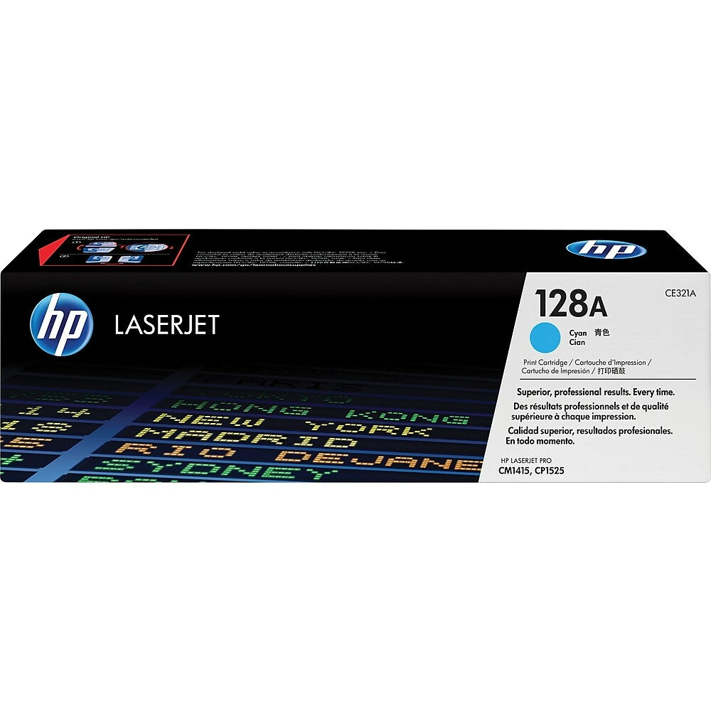 HP 128A (CE321A) Cyan Original LaserJet Toner Cartridge