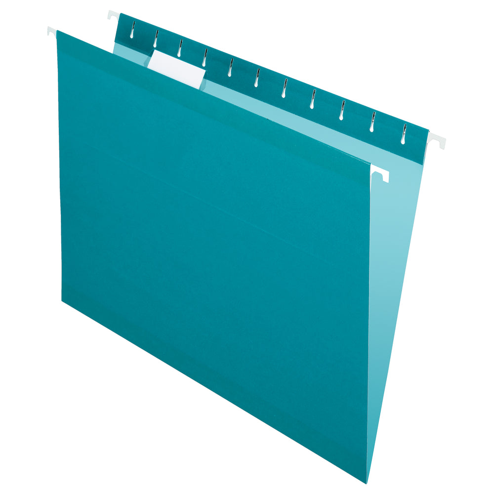 Chemises suspendues Pendaflex Reversaflex Premium, couleur bleu sarcelle, format lettre, paquet de 25