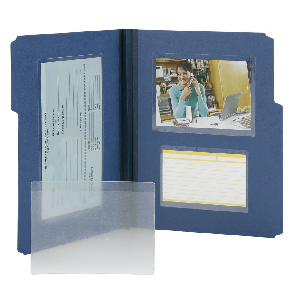 Pochettes autocollantes Smead en polyéthylène – 15,2 x 10,2 cm – Transparentes – Paquet de 100
