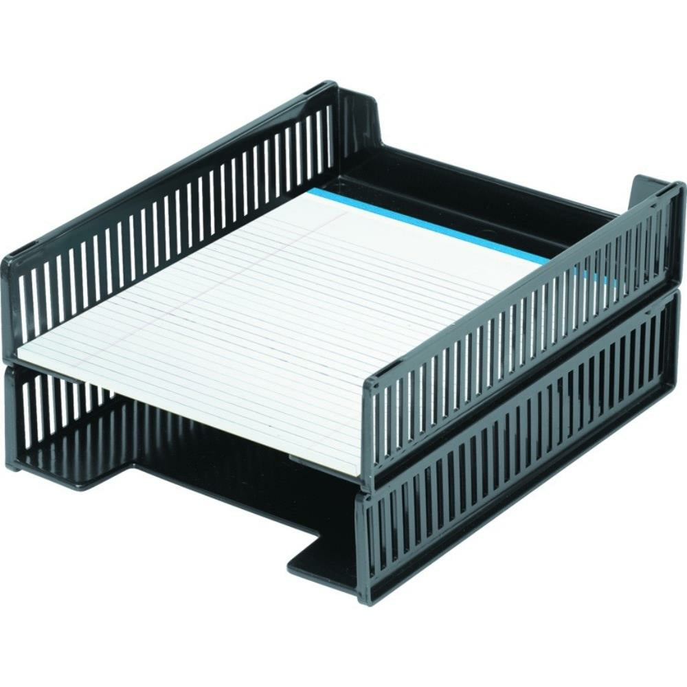 Bac à courrier frontal Korr - Noir - Lot de 2