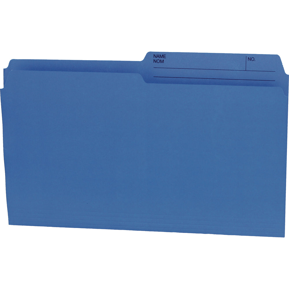 Chemises de classement Hilroy - Format légal - 9" x 14-7/8" - Bleu - Paquet de 100