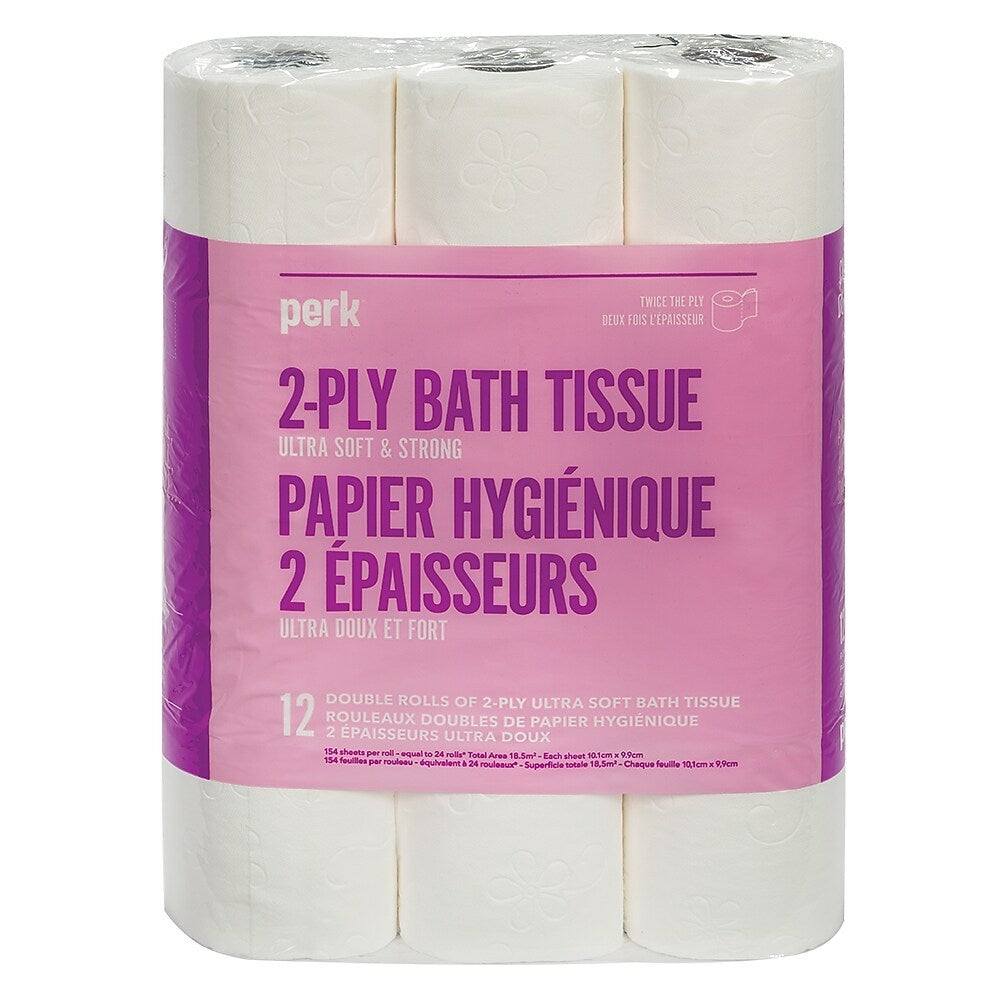 Perk 2-Ply Bathroom Tissue - 12 Pack