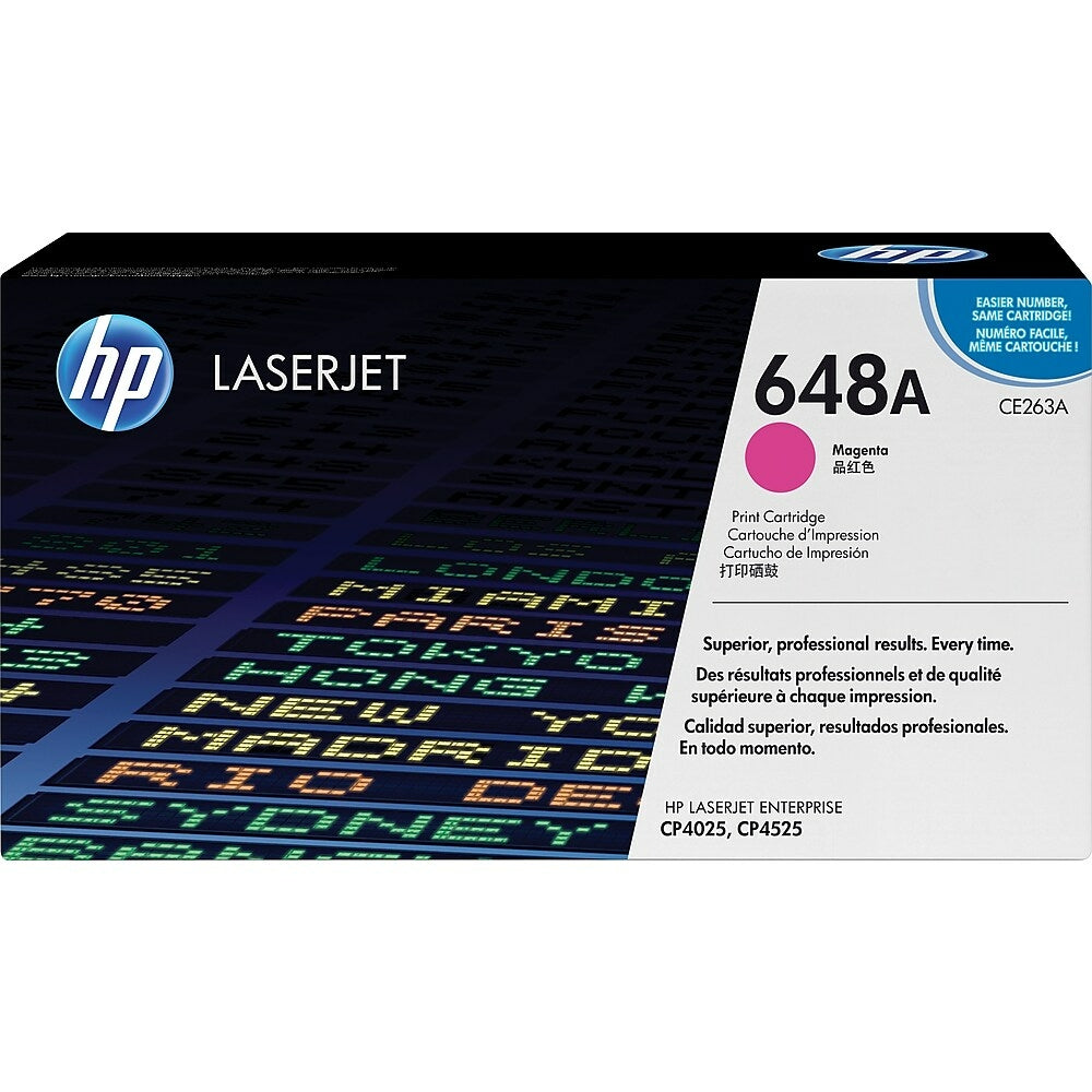 Cartouche de toner magenta d'origine HP 648A (CE263A) LaserJet