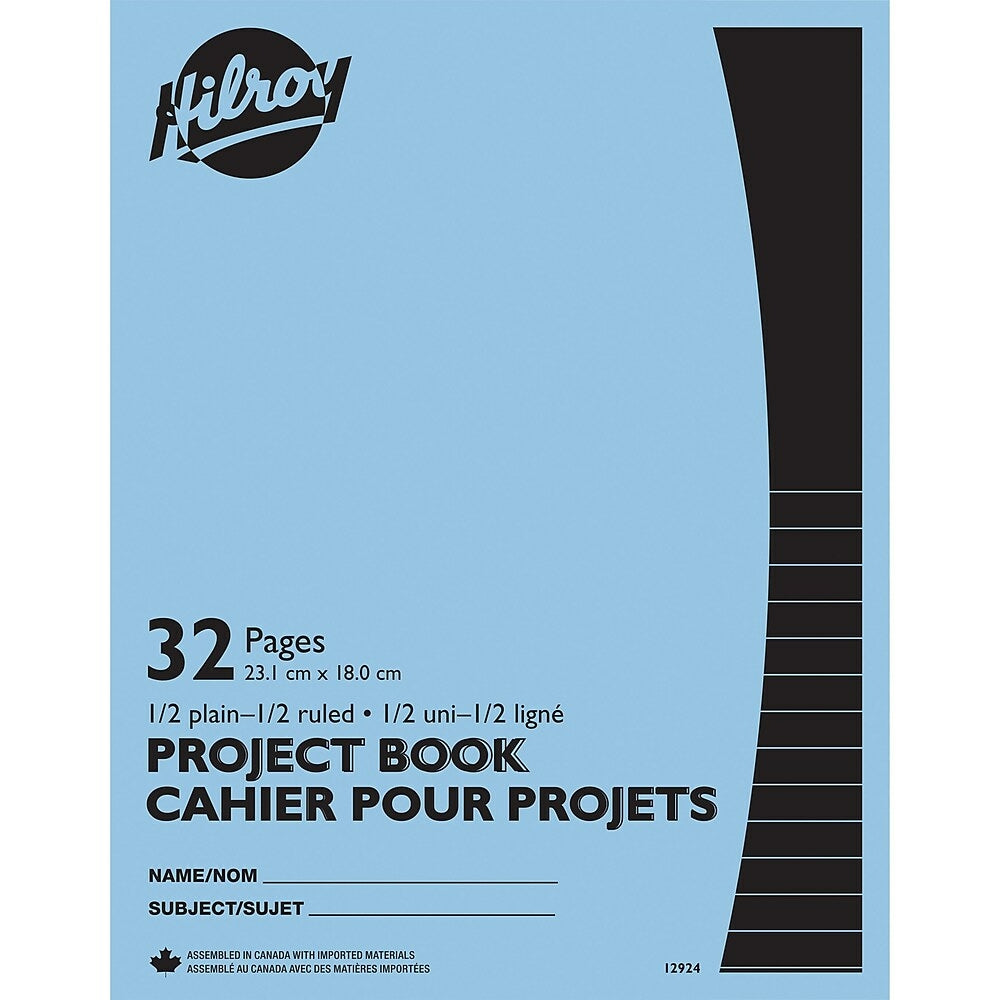 Cahier d'exercices Hilroy Project, 1/2 ligné, 1/2 ligné 8 mm, 32 pages