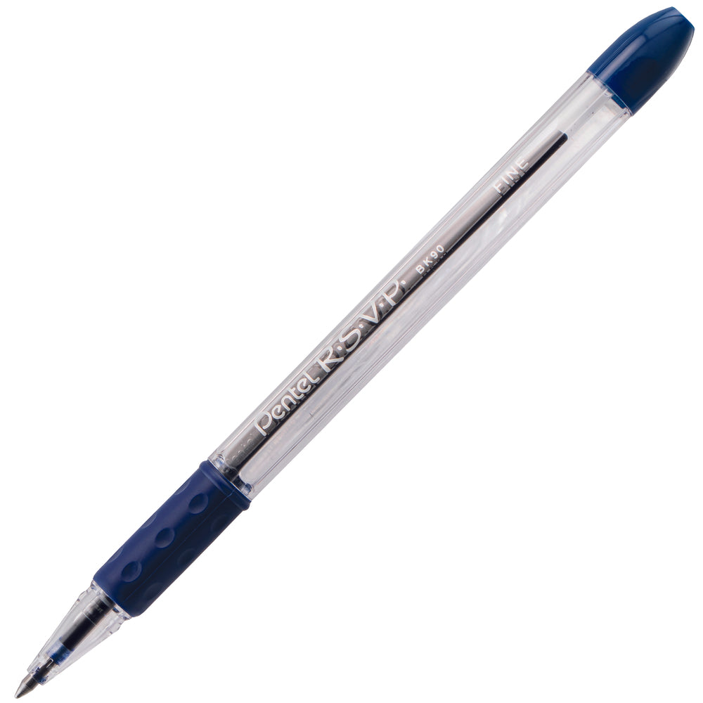 Stylo à bille Pentel RSVP - Pointe fine - 0,7 mm - Bleu