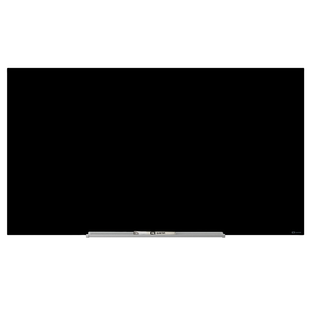 Tableau magnétique effaçable à sec Quartet InvisaMount en verre - 50" x 28" - Noir