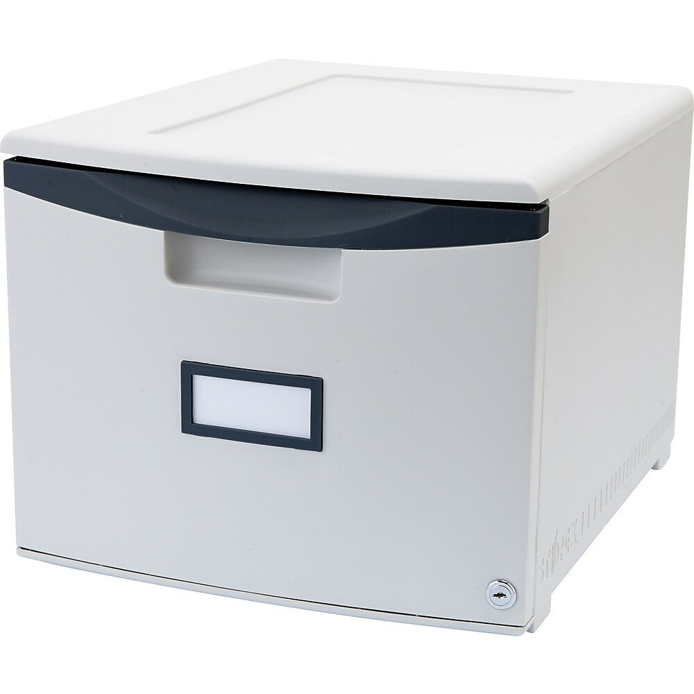 Storex Locking Stacking File Drawer