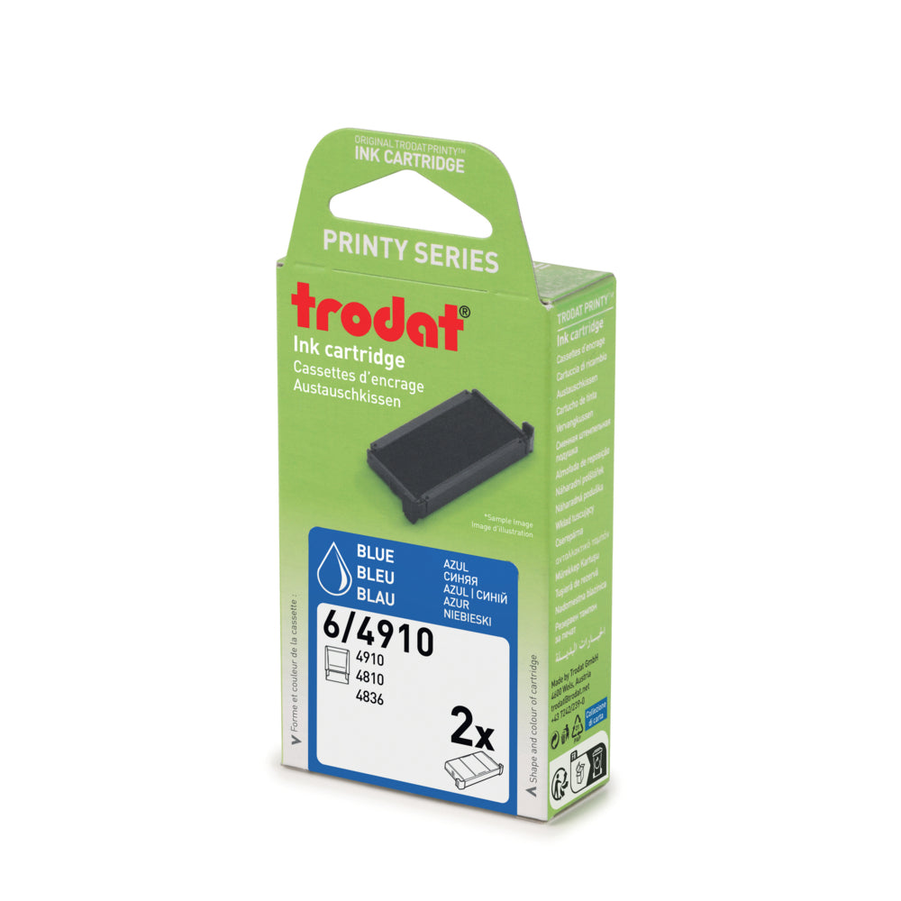 Trodat SWOP Pad - 6/4910 - Bleu - Lot de 2