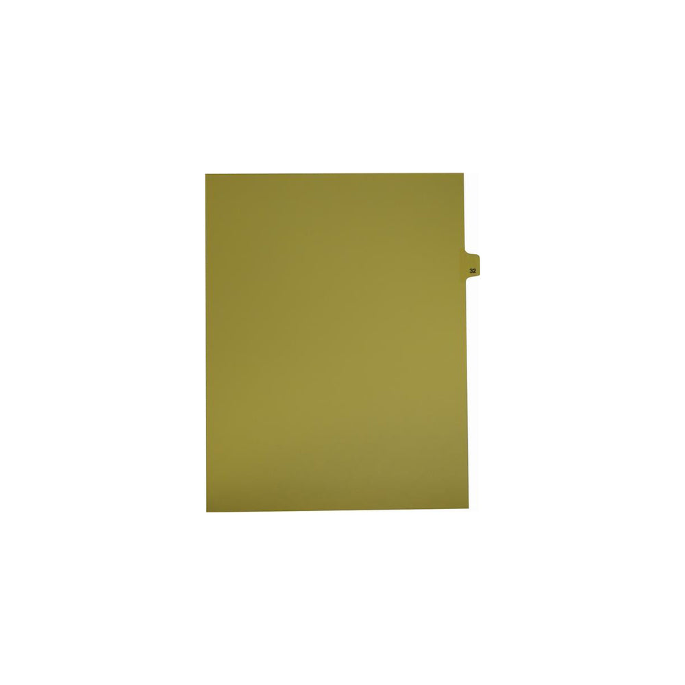 Onglets numériques Sterling Singles, n° 32, chamois, format lettre, coupe 1/25e, paquet de 25