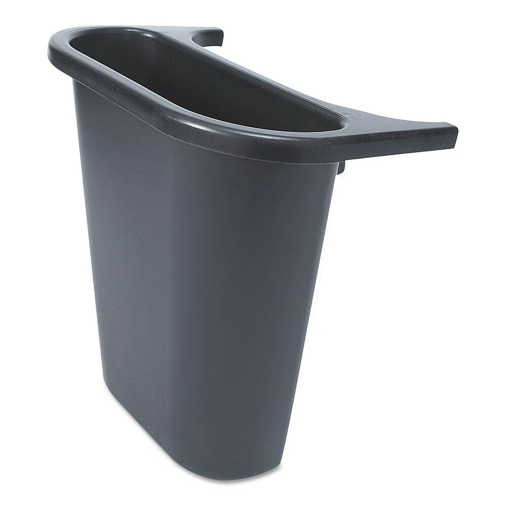 Rubbermaid Commercial FG295073BLA Trash Can Recycling Side Bin, Rectangular, Black