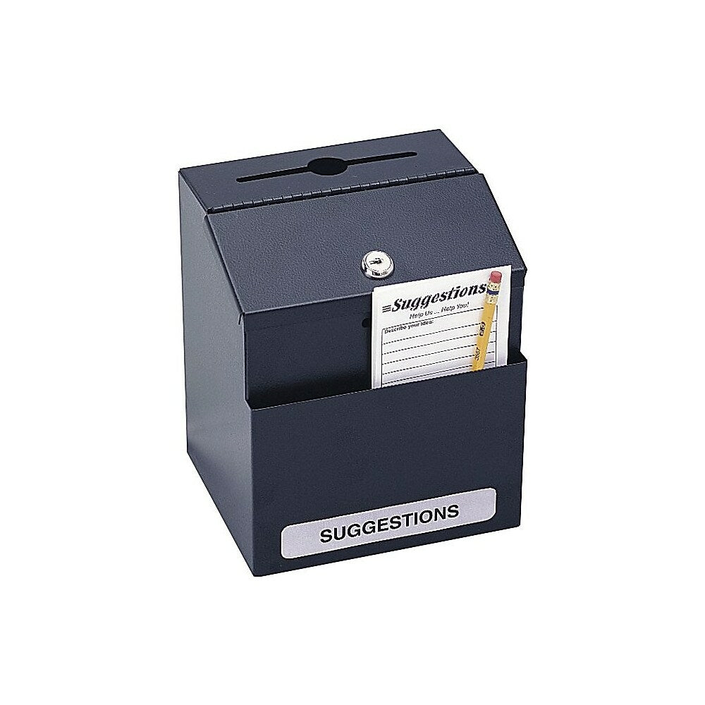 Safco Black Steel Suggestion Box