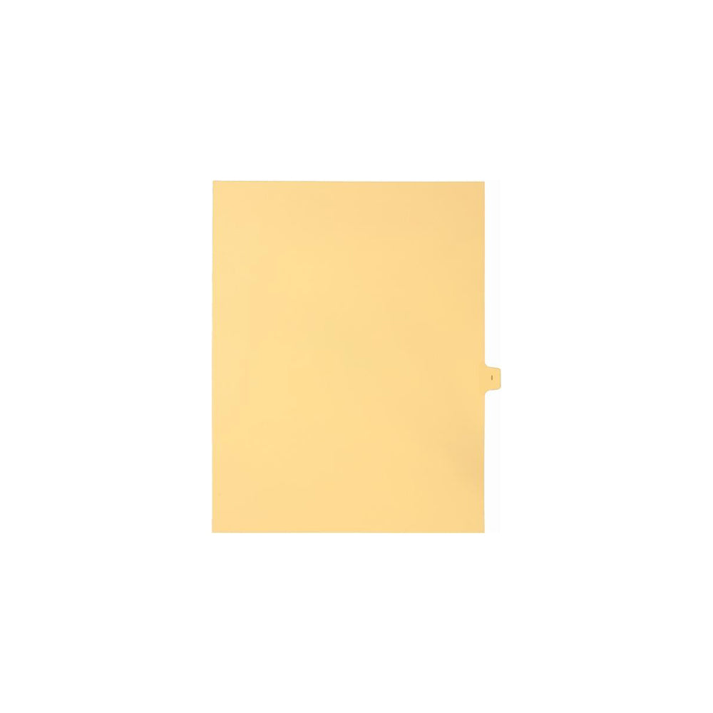 Onglets Sterling Alpha Singles, lettre I, chamois, format lettre, coupe 1/15e, paquet de 25
