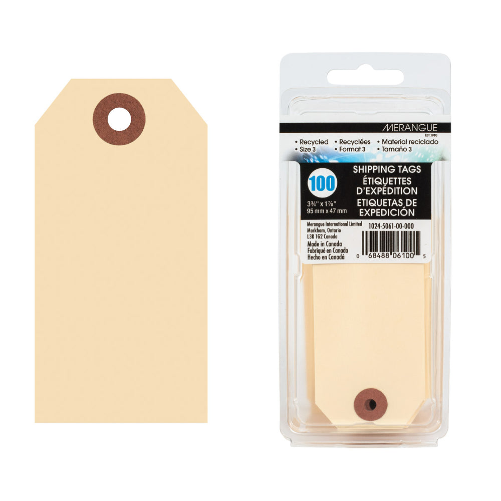 Merangue Shipping Tags - 3 3/4"x1 7/8" - 100 Pack