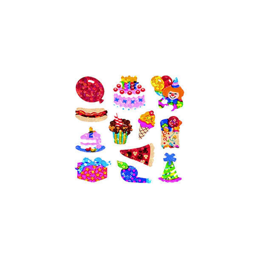 Autocollants Lion argenté et sableux – Symboles de fête d'anniversaire